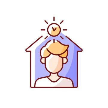 Avoid being out during day RGB color icon Stock Illustration