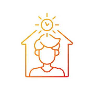 Avoid being out during day gradient linear vector icon Stock Illustration