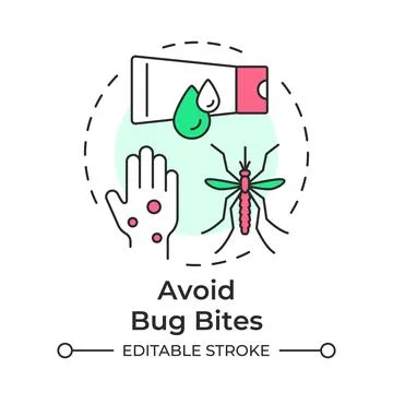 Avoid bug bites multi color concept icon Illustrazione stock