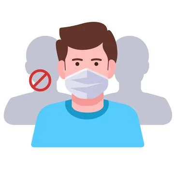 Avoid close contact Stock Illustration