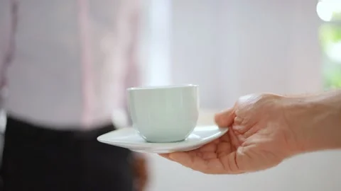 Avoid Coffee Bacause Of Heartburn. Stop Drinking Video stock 215535295