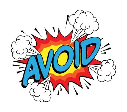 AVOID Comic Book Pop Art Explosion Cloud Graphic Stockillustratie