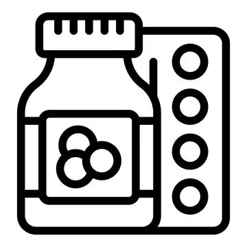 Avoid conception tablets icon outline vector. Decrease progesterone 库存插图