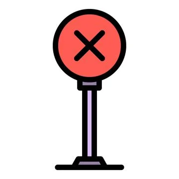 Avoid connection icon vector flat イラスト素材