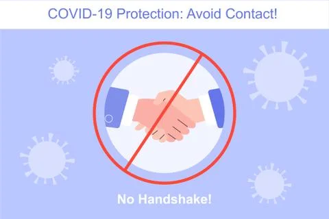 Avoid Contact during the COVID-19 novel period. Coronavirus protection concep Stock-Illustration