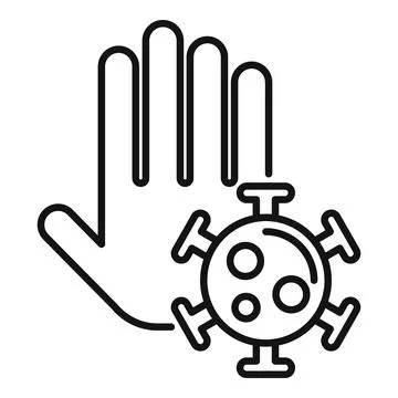 Avoid contact virus icon outline vector. Person health care Stock Illustration