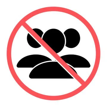 Avoid crowd icon Stock Illustration