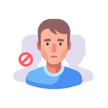 Avoid crowded places to prevent infection. Virus prevention flat illustration Stock Illustration