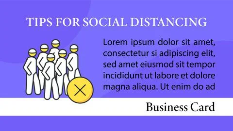 Avoid crowds business card Stock Illustration