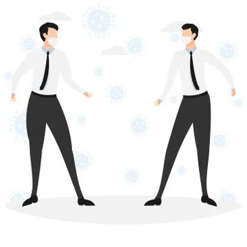 Avoid crowds people concept Stock Illustration