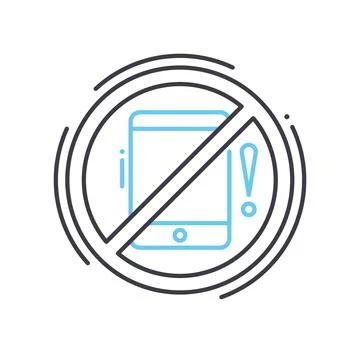 Avoid distractions line icon, outline symbol, vector illustration, concept sign 스톡 일러스트