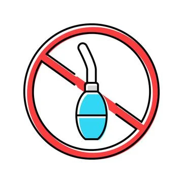Avoid douching intimate care color icon vector illustration Stock Illustration