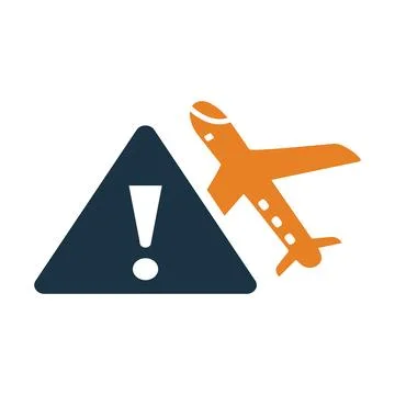 Avoid, Flight ban icon. Simple editable vector graphics. Stock Illustration