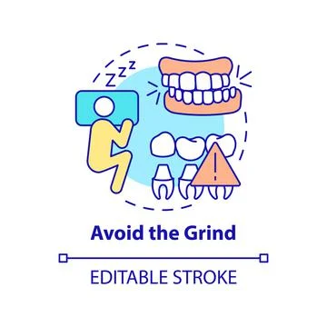 Avoid grind concept icon Stock Illustration