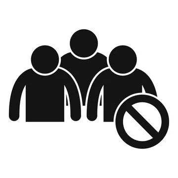 Avoid group people icon simple vector. Social distance Illustration