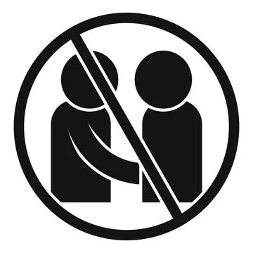 Avoid group person shake icon simple vector. Gesture crowd Stock Illustration