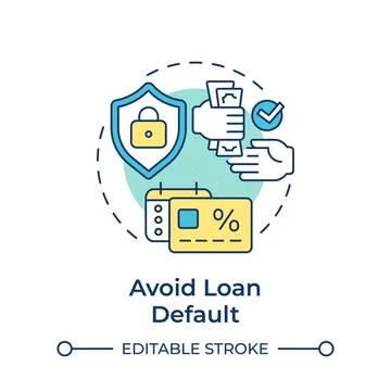 Avoid loan default multi color concept icon Stock Illustration