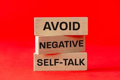 Avoid negative self development symbol Foto stock