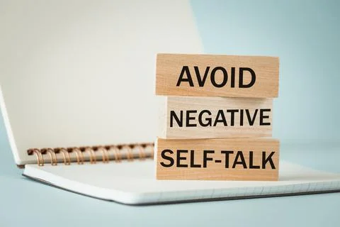 Avoid negative self-talk. Foto stock