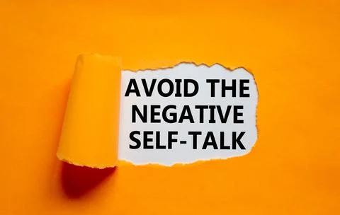 Avoid negative self-talk symbol. Concept words Avoid the negative self-talk o Stock Photos