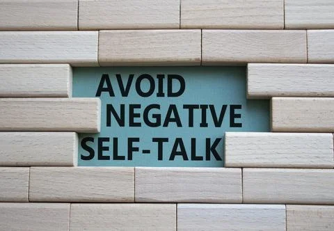Avoid negative self-talk symbol. Concept words Avoid negative self-talk on .. Stock Photos