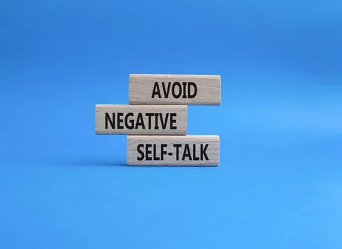 Avoid negative self-talk symbol. Concept words Avoid negative self-talk on .. Stock Photos