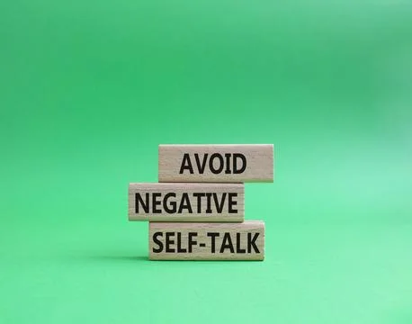 Avoid negative self-talk symbol. Concept words Avoid negative self-talk on .. Stock Photos