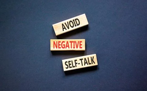 Avoid negative self-talk symbol. Concept words Avoid negative self-talk on .. Stock Photos
