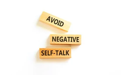 Avoid negative self-talk symbol. Concept words Avoid negative self-talk on .. Stock Photos