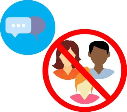 Avoid people who gossip concept Stock Illustration
