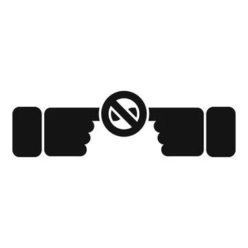Avoid person contact icon simple vector. Gesture home prevention Stock Illustration