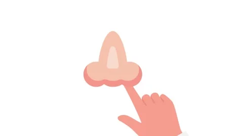 Avoid picking your nose bad habits for health animation Stock Footage 241836545