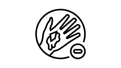 Avoid removing embedded objects from wound line icon animation Stock Footage 326123844