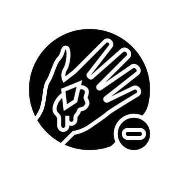 Avoid removing embedded objects from wound glyph icon vector illustration Stock Illustration