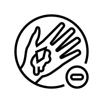 Avoid removing embedded objects from wound line icon vector illustration Stock Illustration