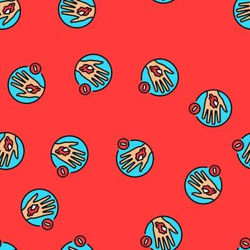 Avoid removing embedded objects from wound vector seamless pattern Stock Illustration