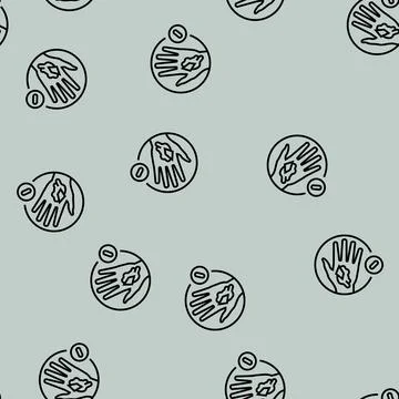 Avoid removing embedded objects from wound line seamless pattern Stock Illustration