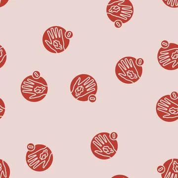 Avoid removing embedded objects from wound glyph seamless pattern イラスト素材