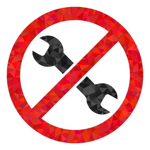 Avoid Repair Polygonal Icon Stock Illustration