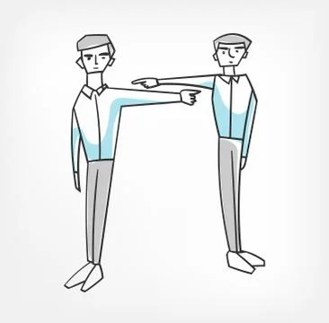 Avoid responsibility irresponsibility shift the blame clip art Stock Illustration