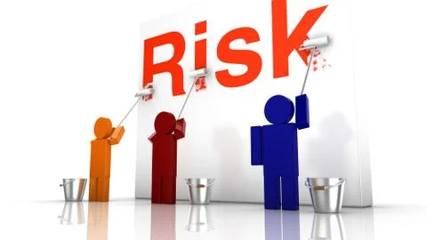Avoid risk with teamwork Illustrazione stock