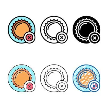 Avoid series sun color icon vector イラスト素材