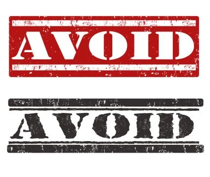 Avoid stamp Stock Illustration