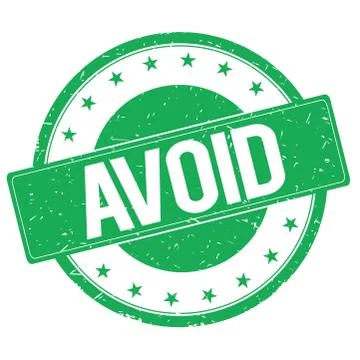 AVOID stamp sign green Stock Illustration