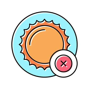 Avoid sun color icon vector illustration Stock Illustration