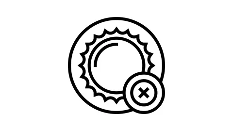 Avoid sun line icon animation Stock Footage 224922569