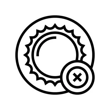 Avoid sun line icon vector illustration Stock Illustration