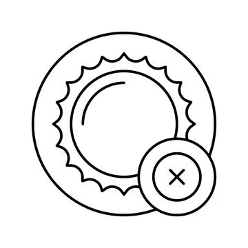 Avoid sun line icon vector illustration Stock Illustration