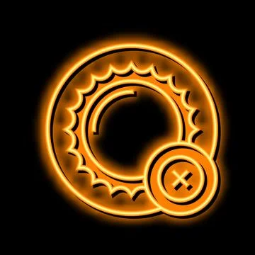 Avoid sun neon glow icon illustration Stock Illustration