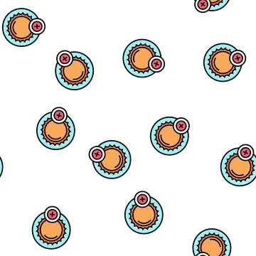 Avoid sun vector seamless pattern Stock Illustration